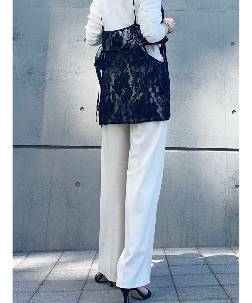 Green Parks AnriettMusee シャーリングスリーブＴシャツ＋レースキャミソールＳＥＴ 