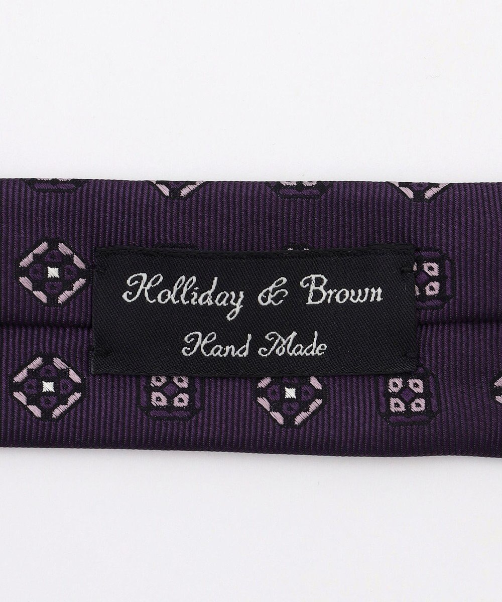 JOSEPH ABBOUD 【日本製・Holliday&Brown】クレストパターンジャカードネクタイ 