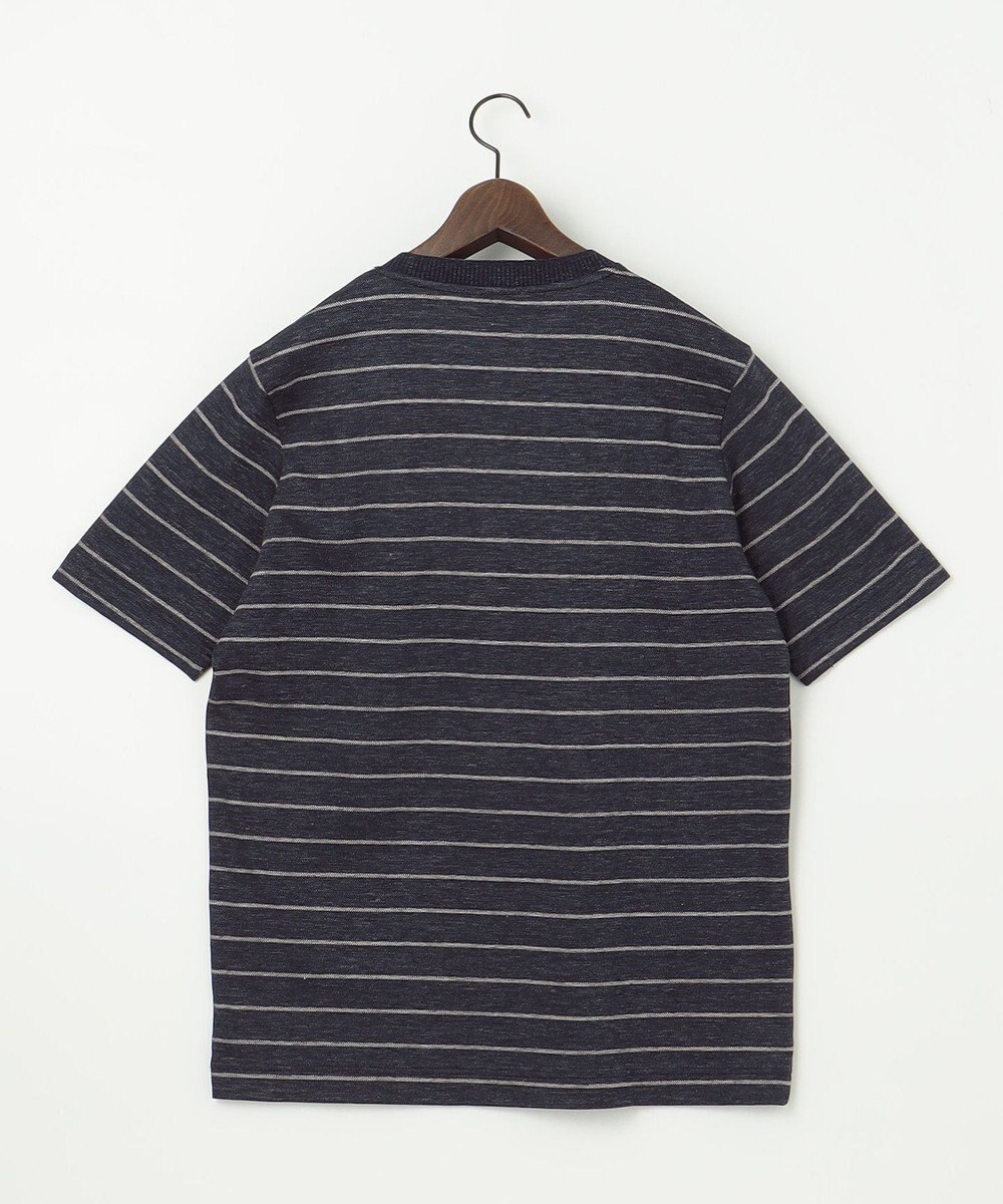 JOSEPH ABBOUD 【清涼感/吸水速乾】リネンハニカムボーダーＴシャツ 