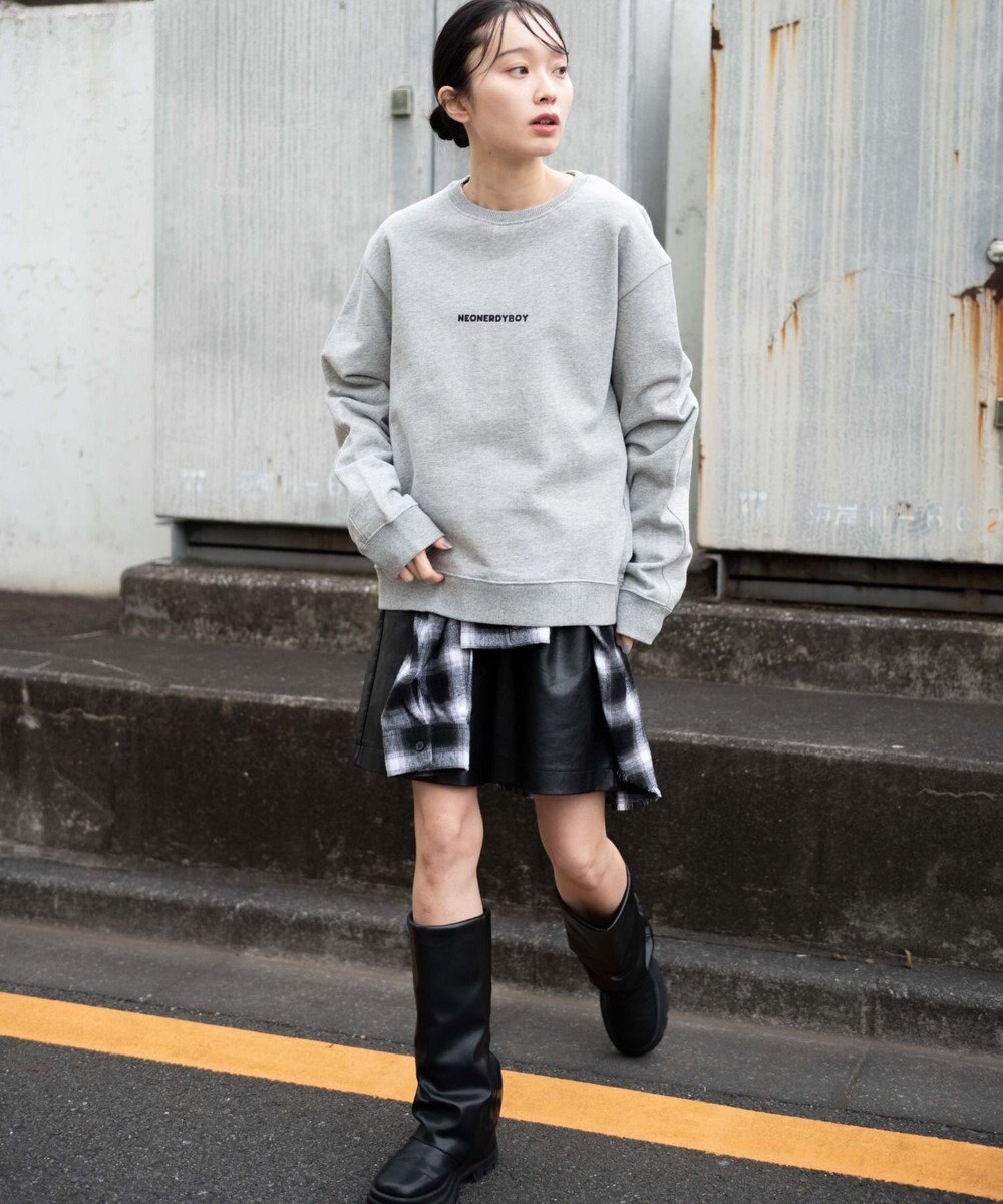 WEGO 【ユニセックス着用ITEM】THEBOYエルボーパッチクルーネックPO 