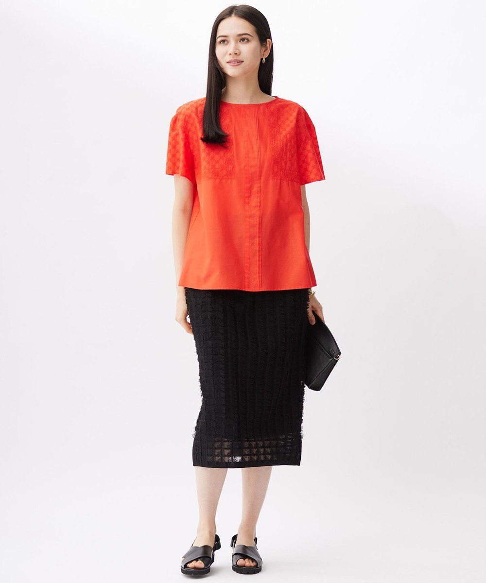 自由区 L 【セットアップ対応・洗える】シアーカットジャカード スカート 