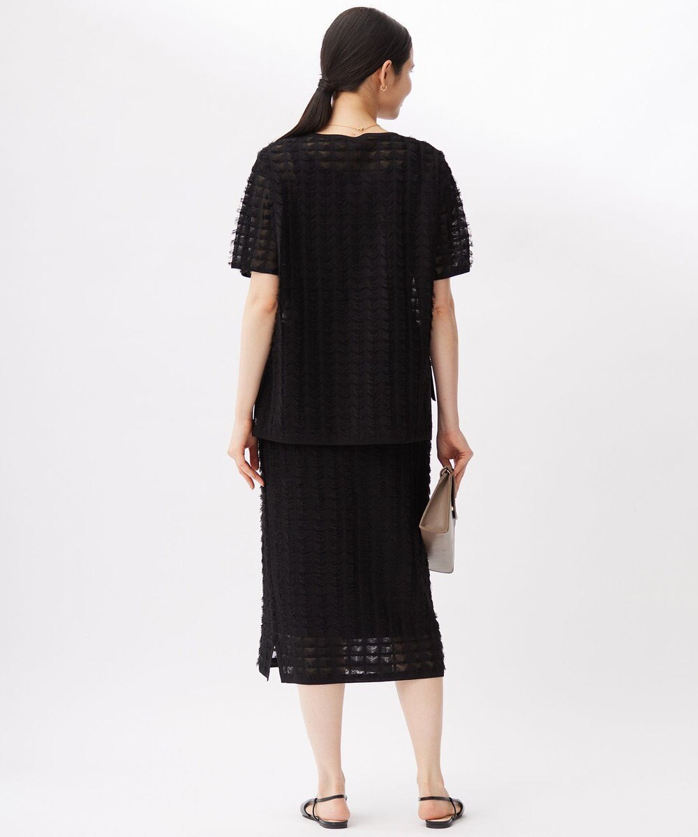 自由区 L 【セットアップ対応・洗える】シアーカットジャカード スカート 