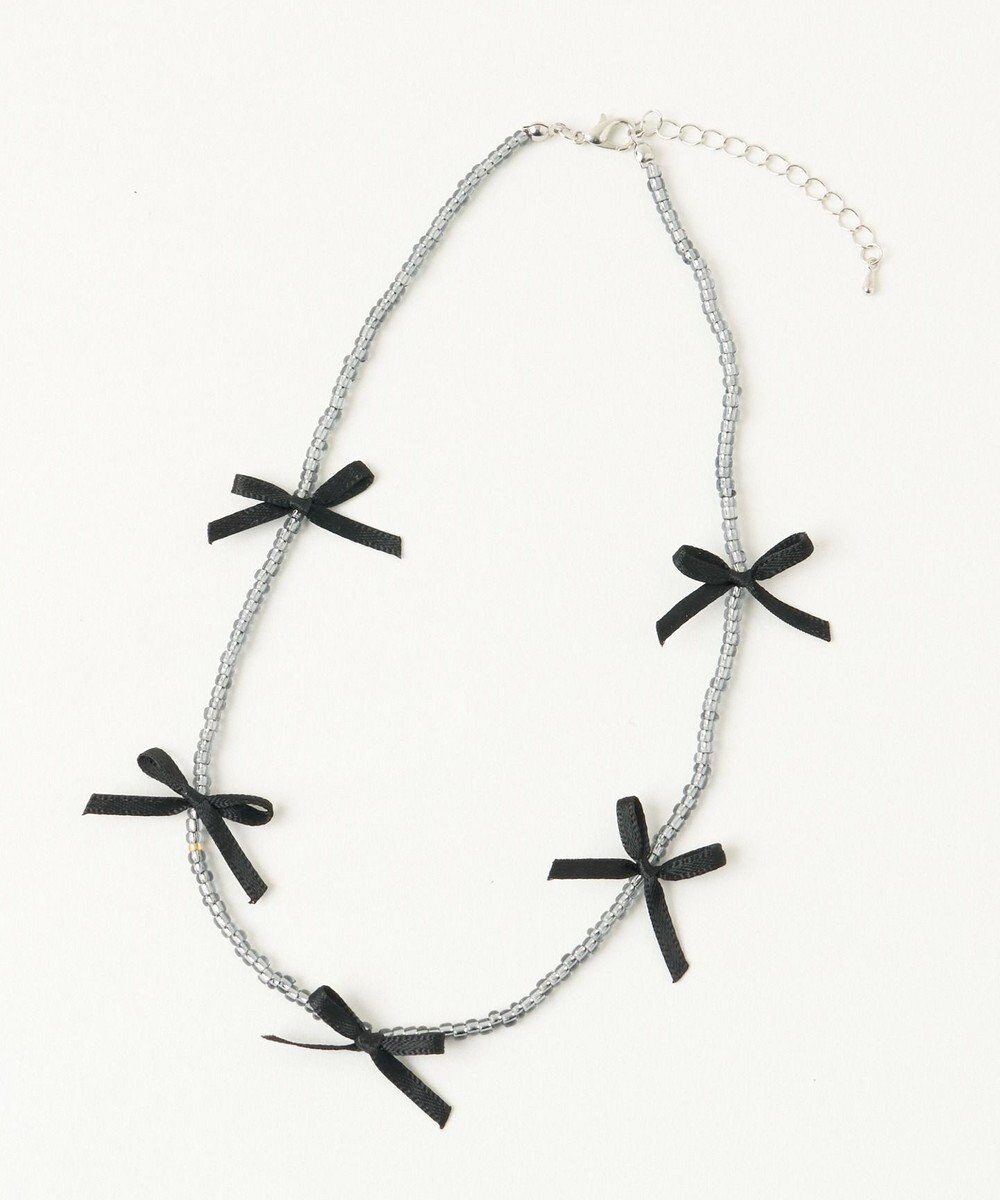 WEGO Lビーズサテンリボンネックレス 