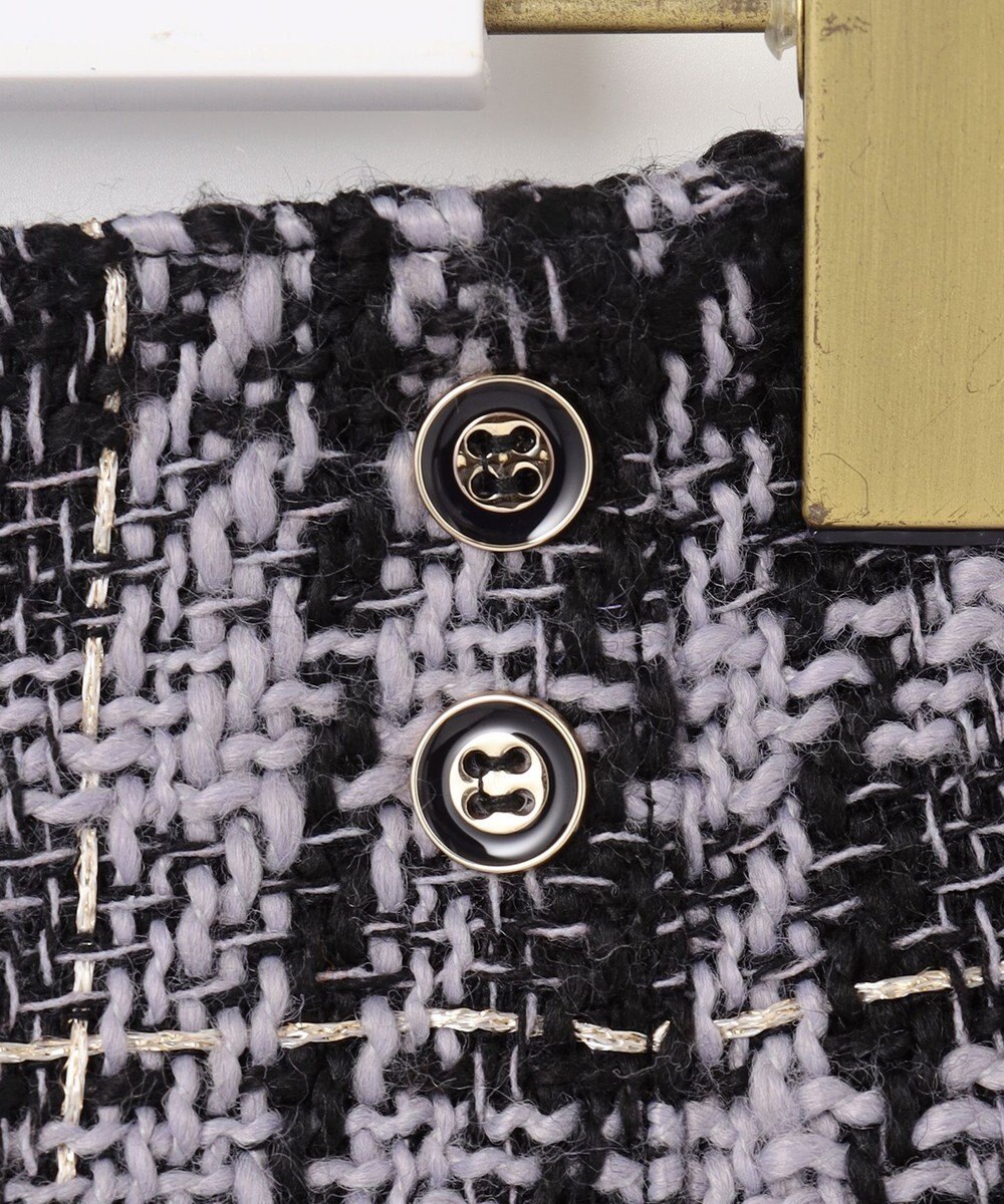 ANY SIS S ファジーチェック ミニスカート 