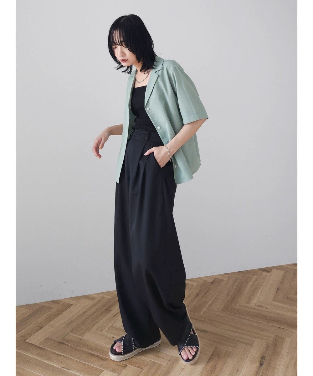 Green Parks 接触冷感　開襟シャツ 