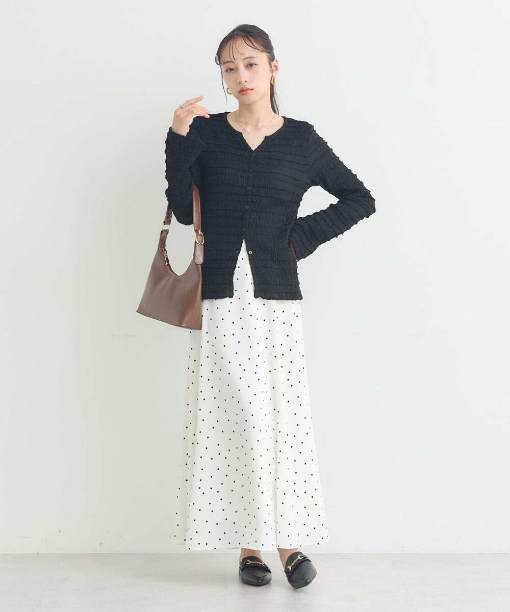 earth music&ecology 【予約】シャーリングカットカーディガン 