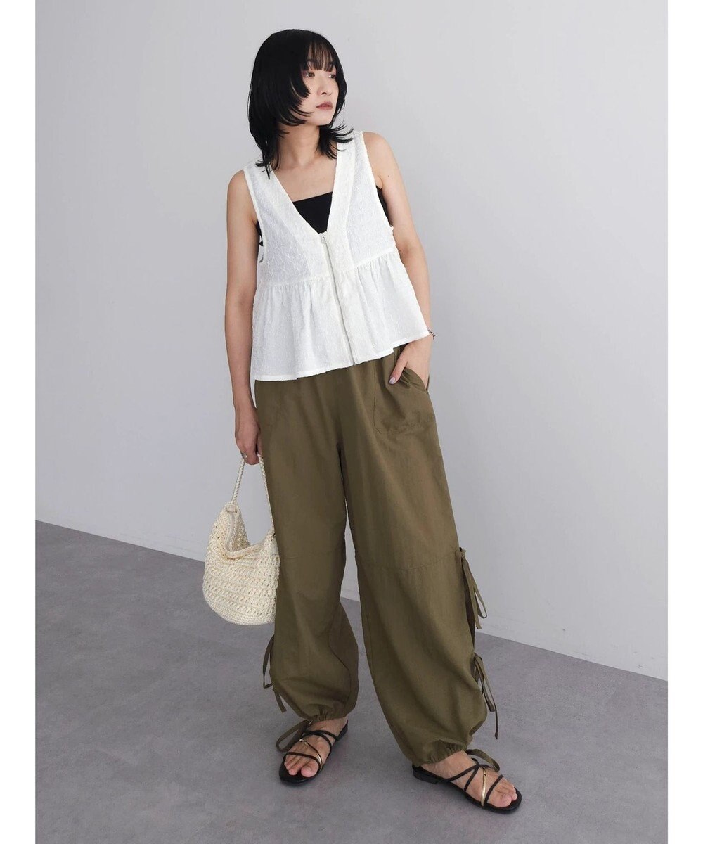 Green Parks ジャガードペプラムＺｉｐベスト 