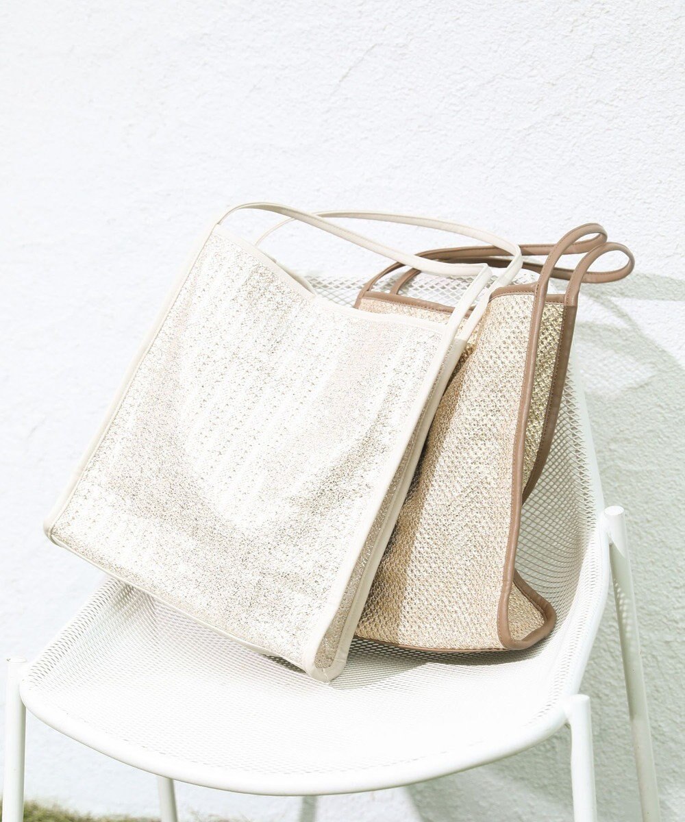 Green Parks ａｎｄｍｉｋｋａパイピング箔雑材トートバック 