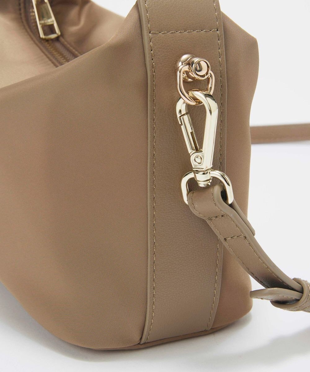 TOPKAPI 【TREASURE TOPKAPI】ナイロン レザーコンビ ハンドルオープン ミニ ショルダーバッグ 