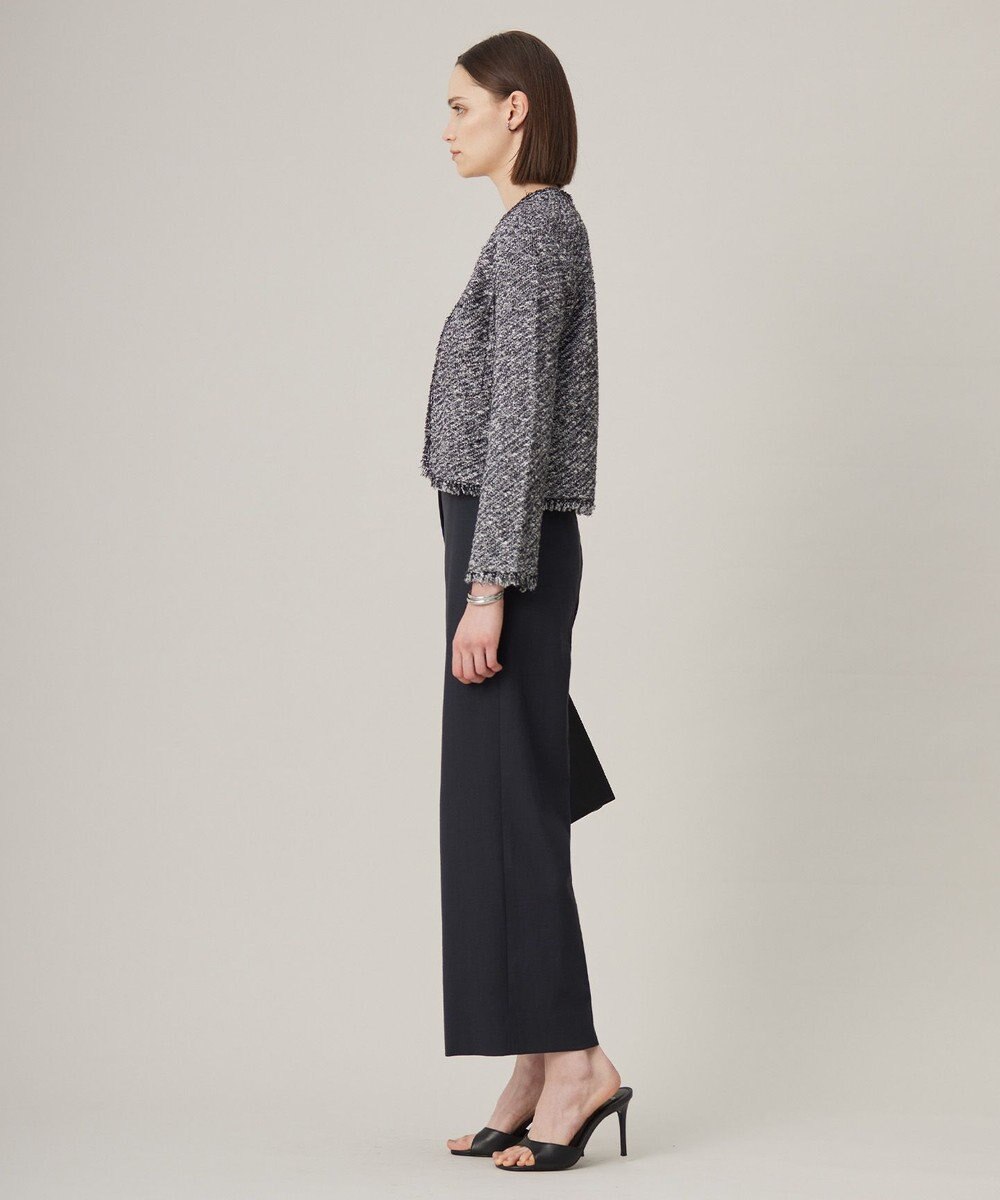 ICB 【ドラマ「続・続・最後から二番目の恋」着用】 デニムライクツィード ニットジャケット 