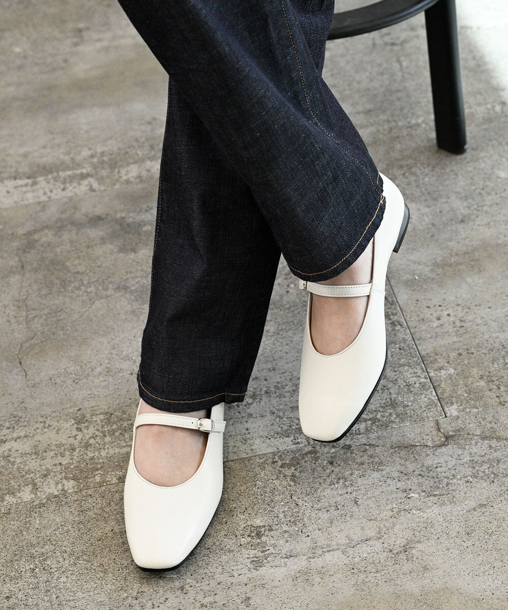 Pointer 日本製 本革ストラップ付きパンプス 