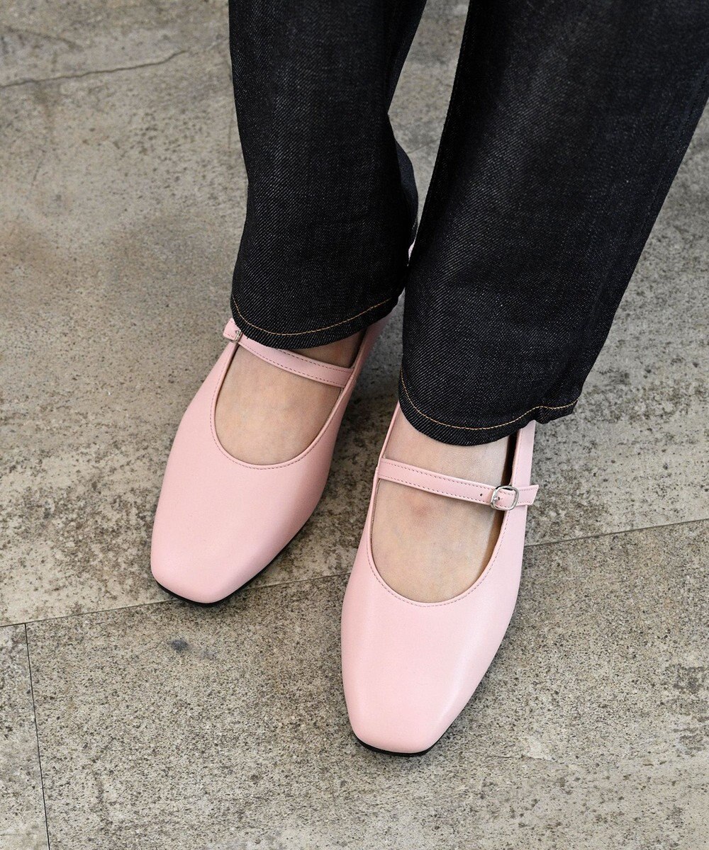 Pointer 日本製 本革ストラップ付きパンプス 