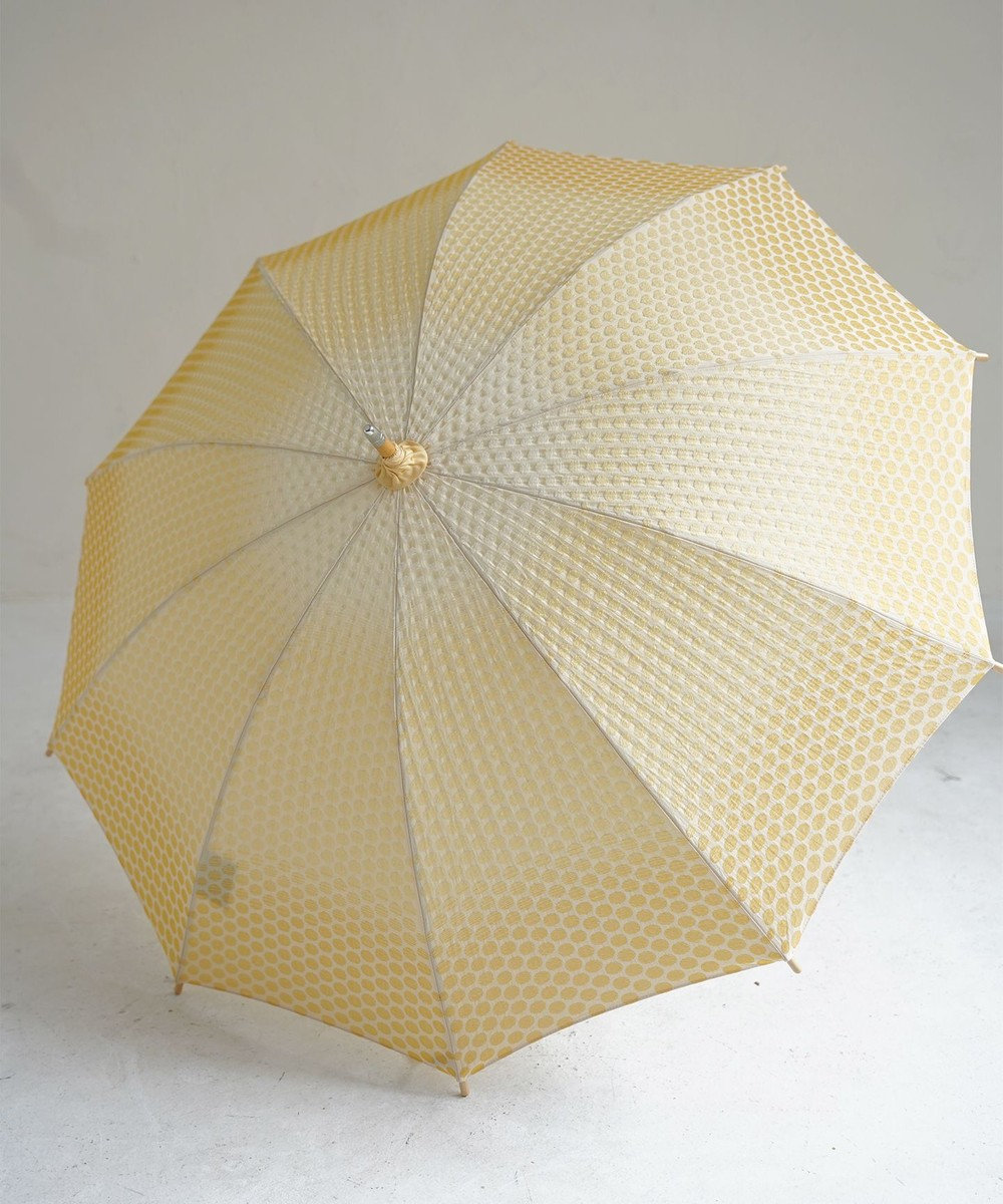 【UVカット】菜-sai- とうもろこし　日傘, 黄色, 47cm