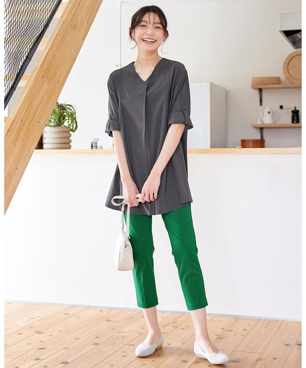 Tiaclasse 【小倉優子さん着用・日本製・洗える】サーラドライ・テーパードパンツ 