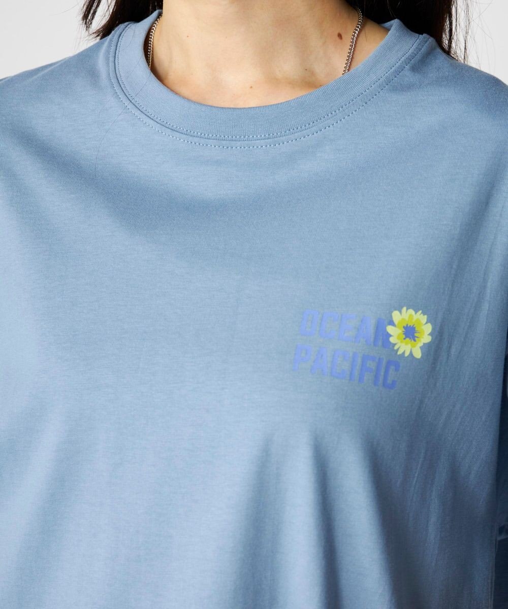 OP／FILA 【Ocean Pacific】フラワーバックプリントTシャツ 