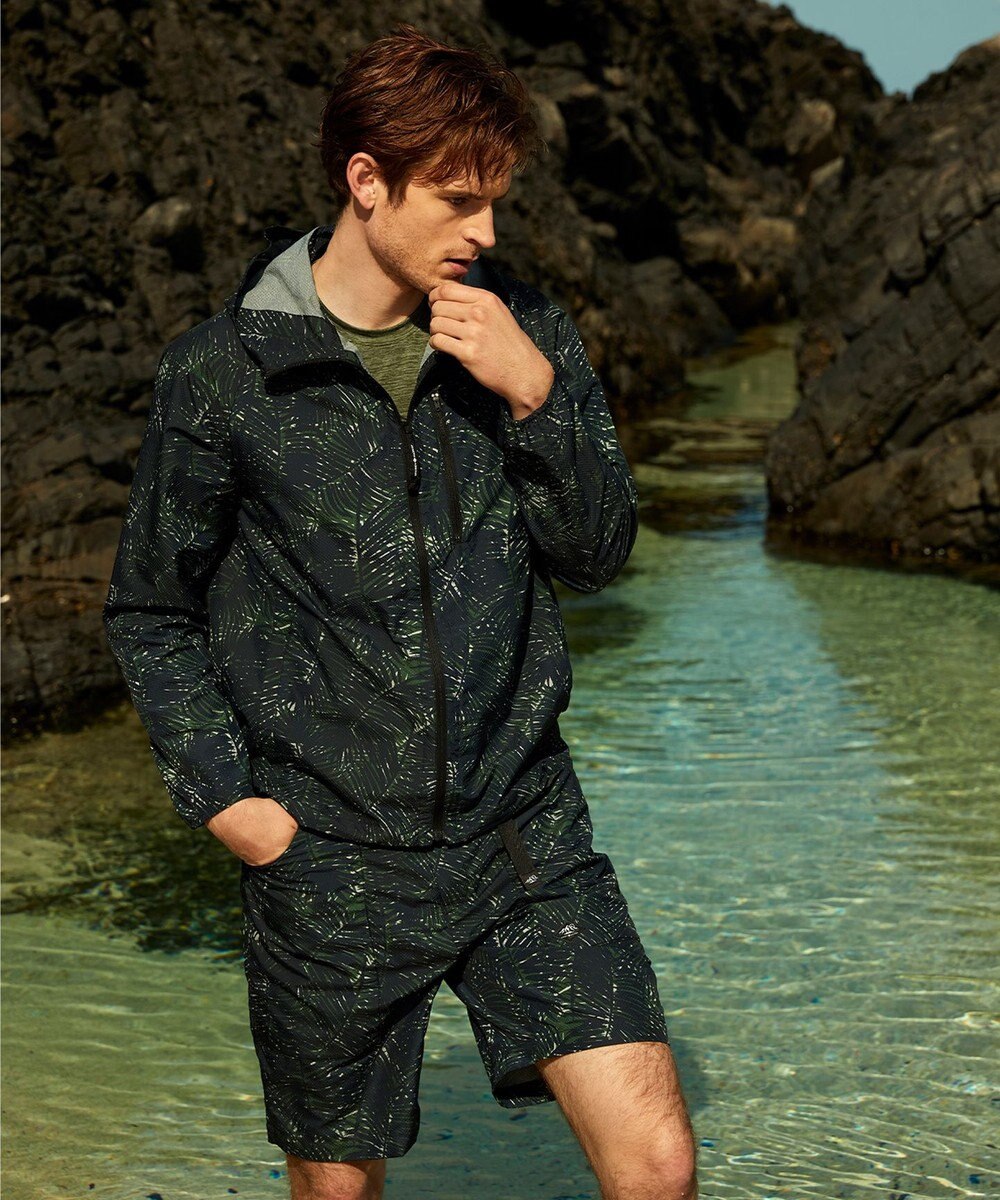 JOSEPH ABBOUD MOUNTAIN 【UNISEX】3Dエンボスリーフ パーカー 