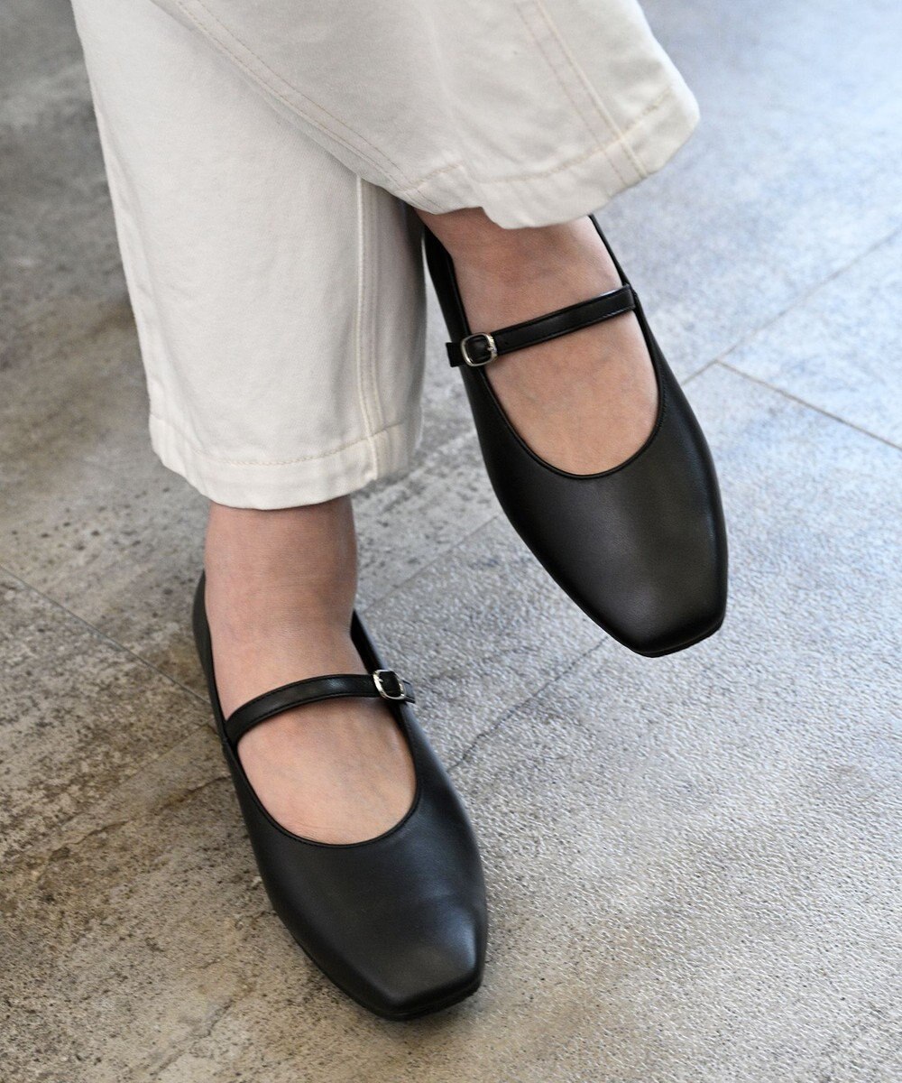 Pointer 日本製 本革ストラップ付きパンプス 