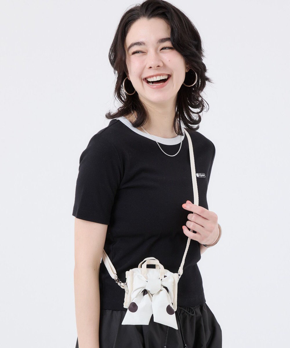 LeSportsac LG BOW MICRO BAG/ノワールポルカドットスナイデル 