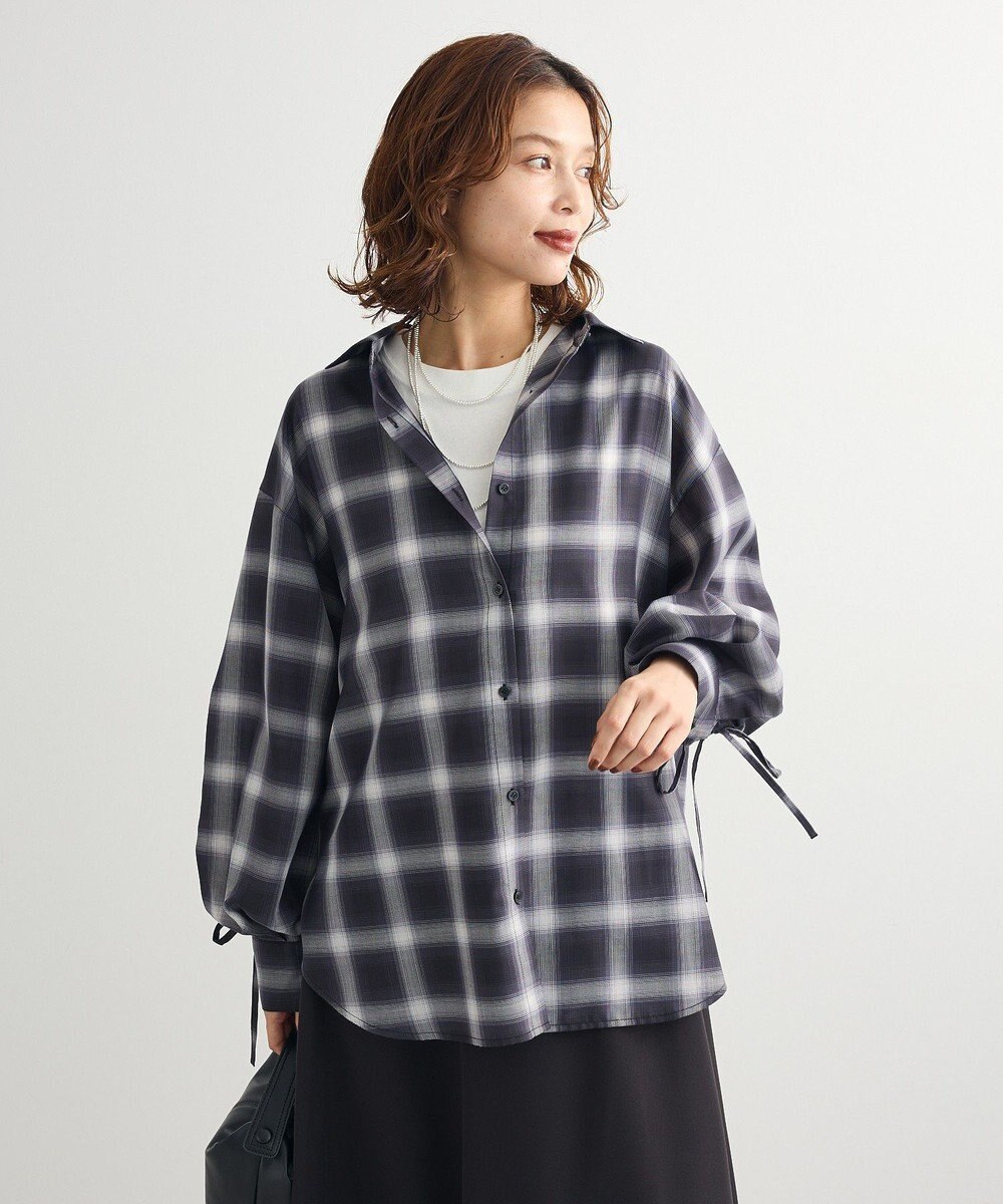 Green Parks ・ＥＬＥＮＣＡＲＥ　ＤＵＥ　チェックギャザーシャツ 