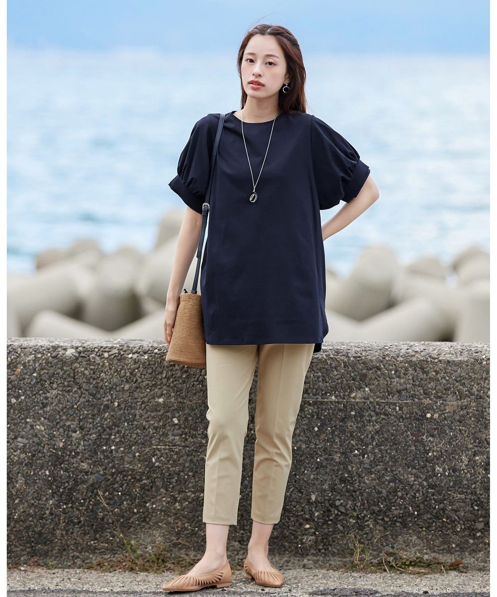 Tiaclasse 【小倉優子さん着用・日本製・洗える】サーラドライ・テーパードパンツ 