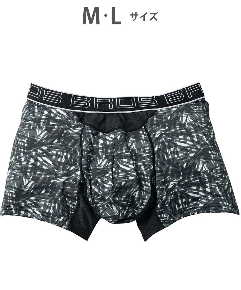 WACOAL MEN ボクサーパンツ 風が通ってムレ軽減。 ダブルエアスルータイプ 吸汗速乾 前閉じ GT3910 /ブロス バイ ワコールメン 