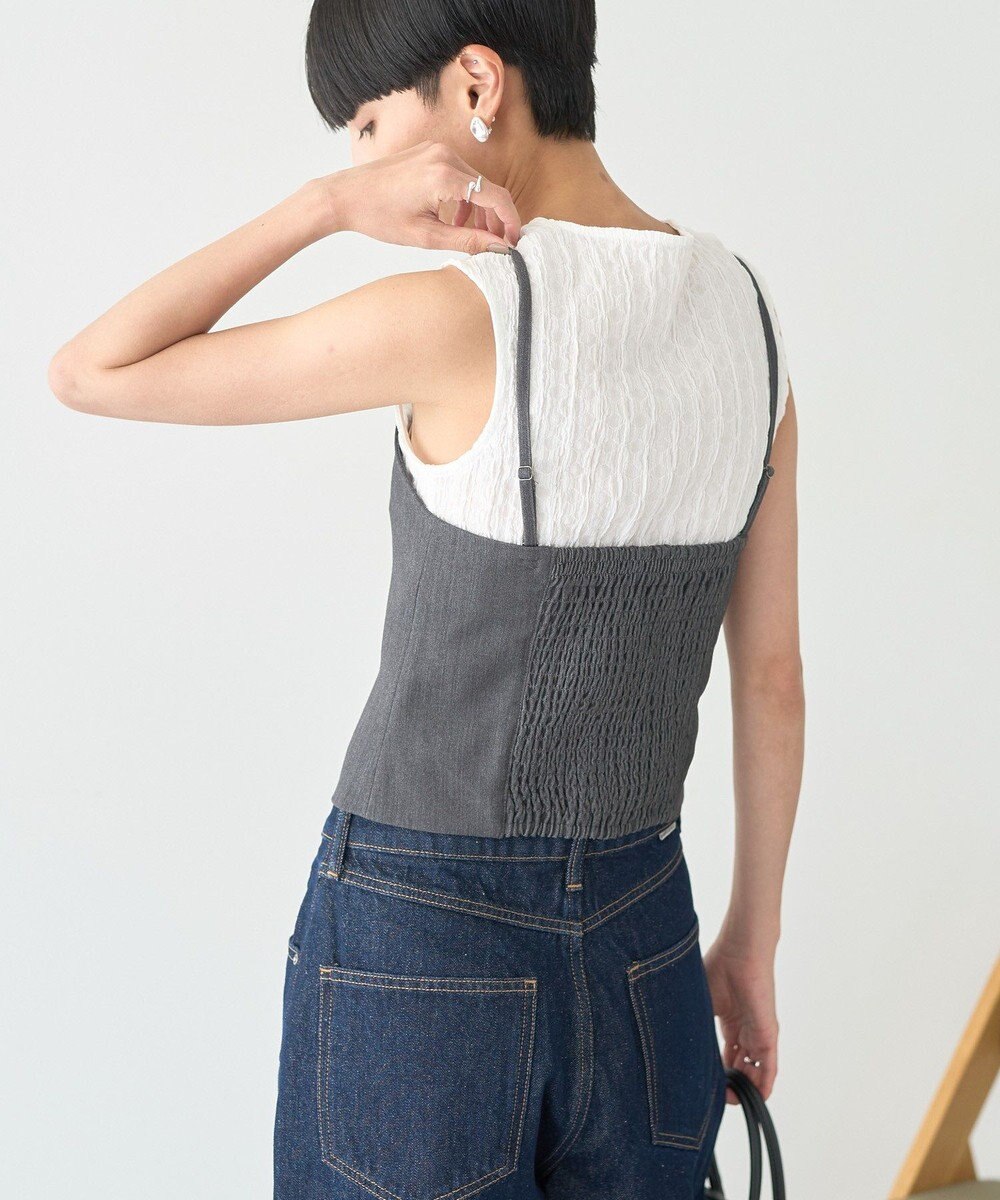 AMERICAN HOLIC 【2WAY】イージーケアフロントボタンビスチェ 