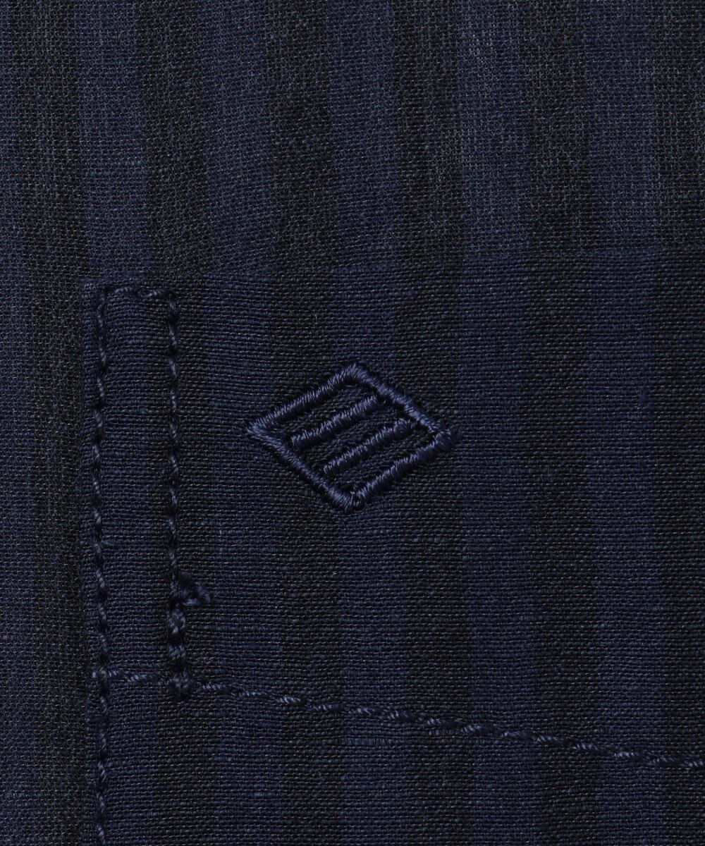 JOSEPH ABBOUD MOUNTAIN 【SPACE】エアリノバンドカラー シャツ 