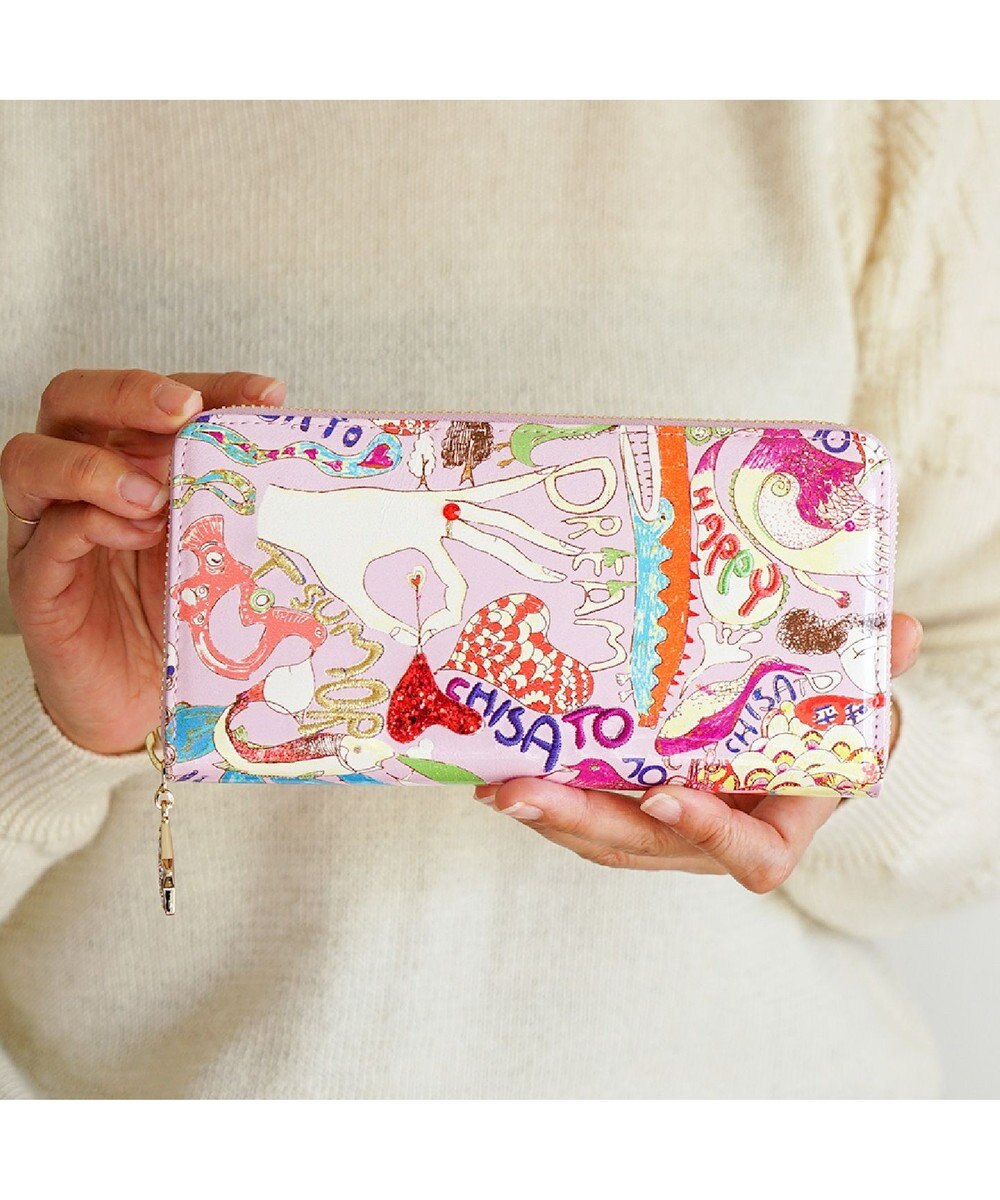 tsumori chisato CARRY ハッピースタッフ　ラウンドファスナー長財布 