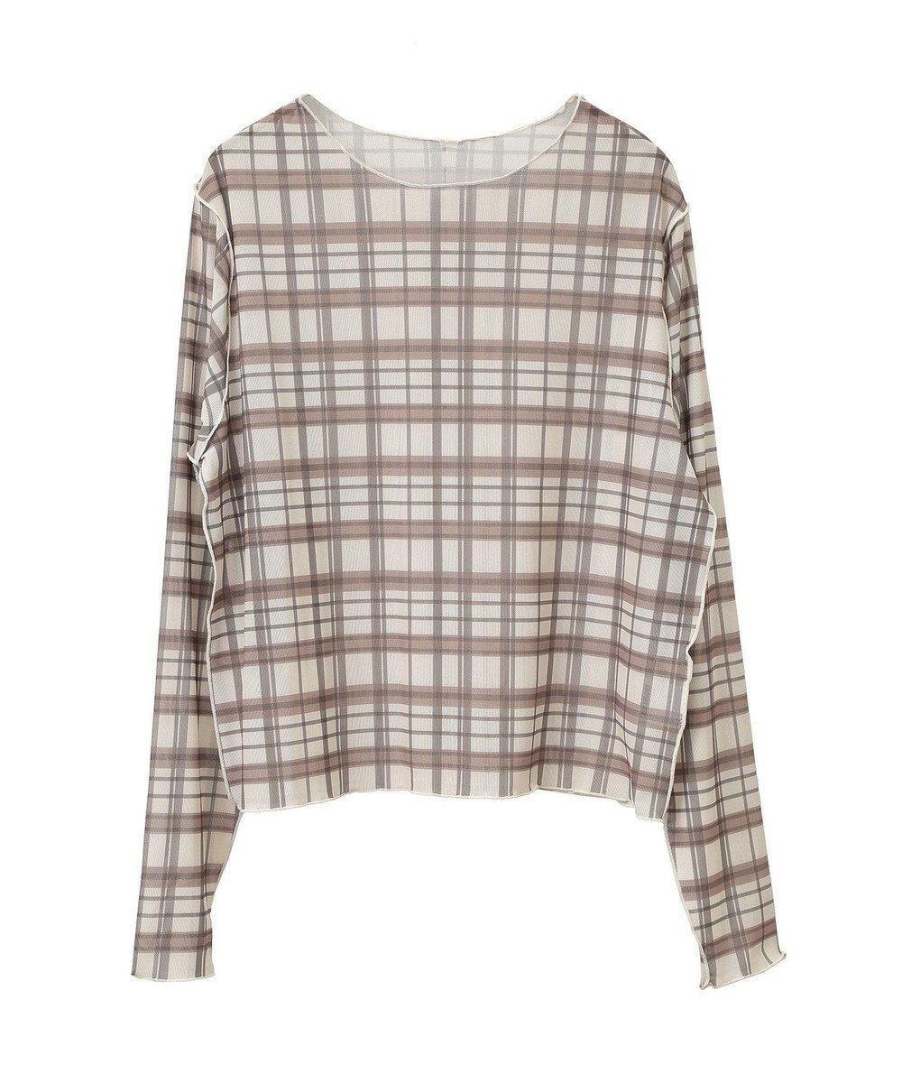 earth music&ecology シアーチェックプルオーバー 