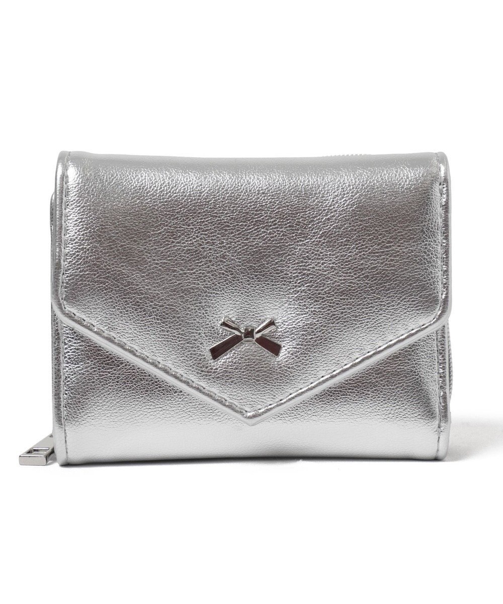 WEGO メタルリボンレターフラップウォレット 