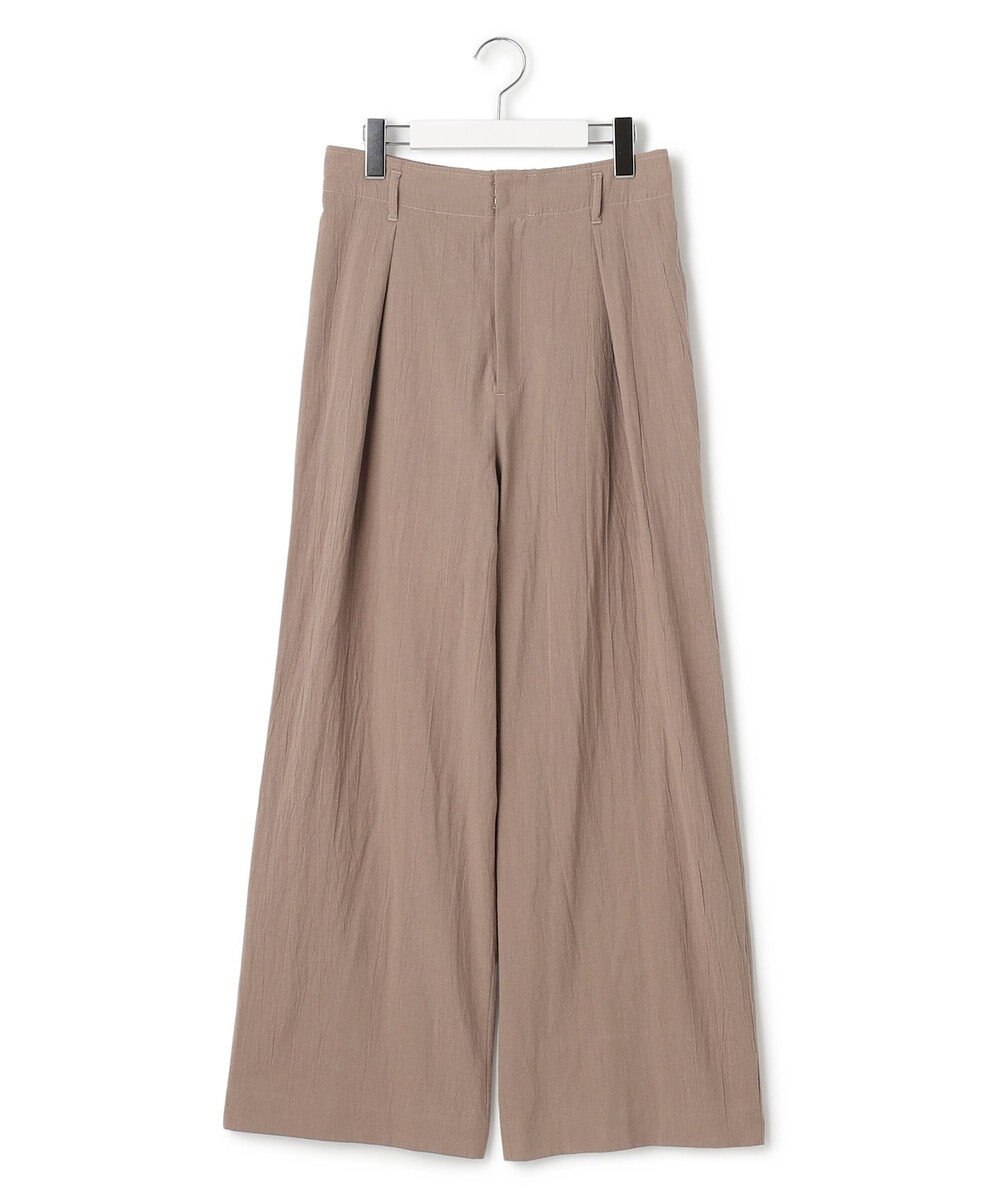 J.PRESS YORK STREET 【WOMEN】コットンワッシャータックワイド パンツ 