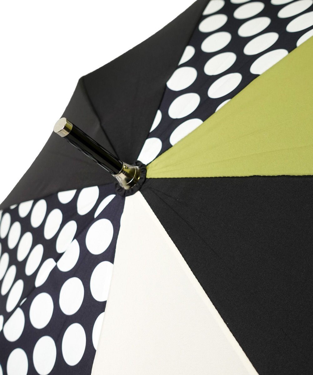 +RING レディース向け プラスリング 長傘 60cm BLK/GRN T1347 