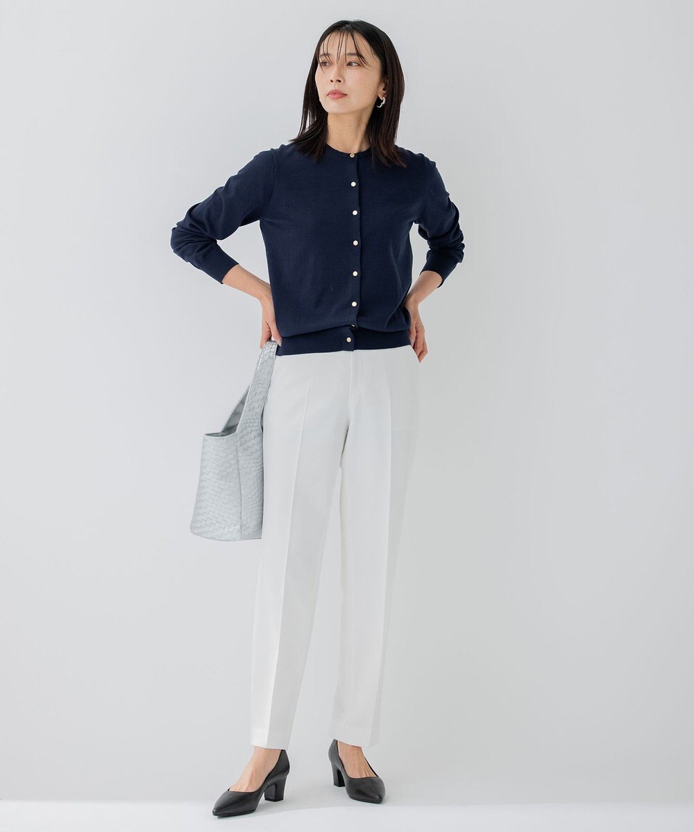 23区 L 【洗える】ストレッチツイル センタープレス パンツ 