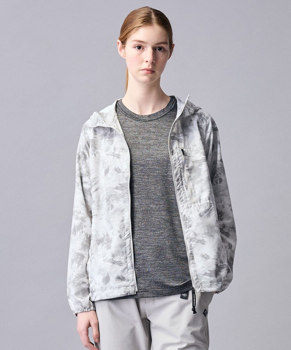 JOSEPH ABBOUD MOUNTAIN 【ストレッチ/軽量/ECO撥水/ポケッタブル】エンボスストレッチ パーカー 