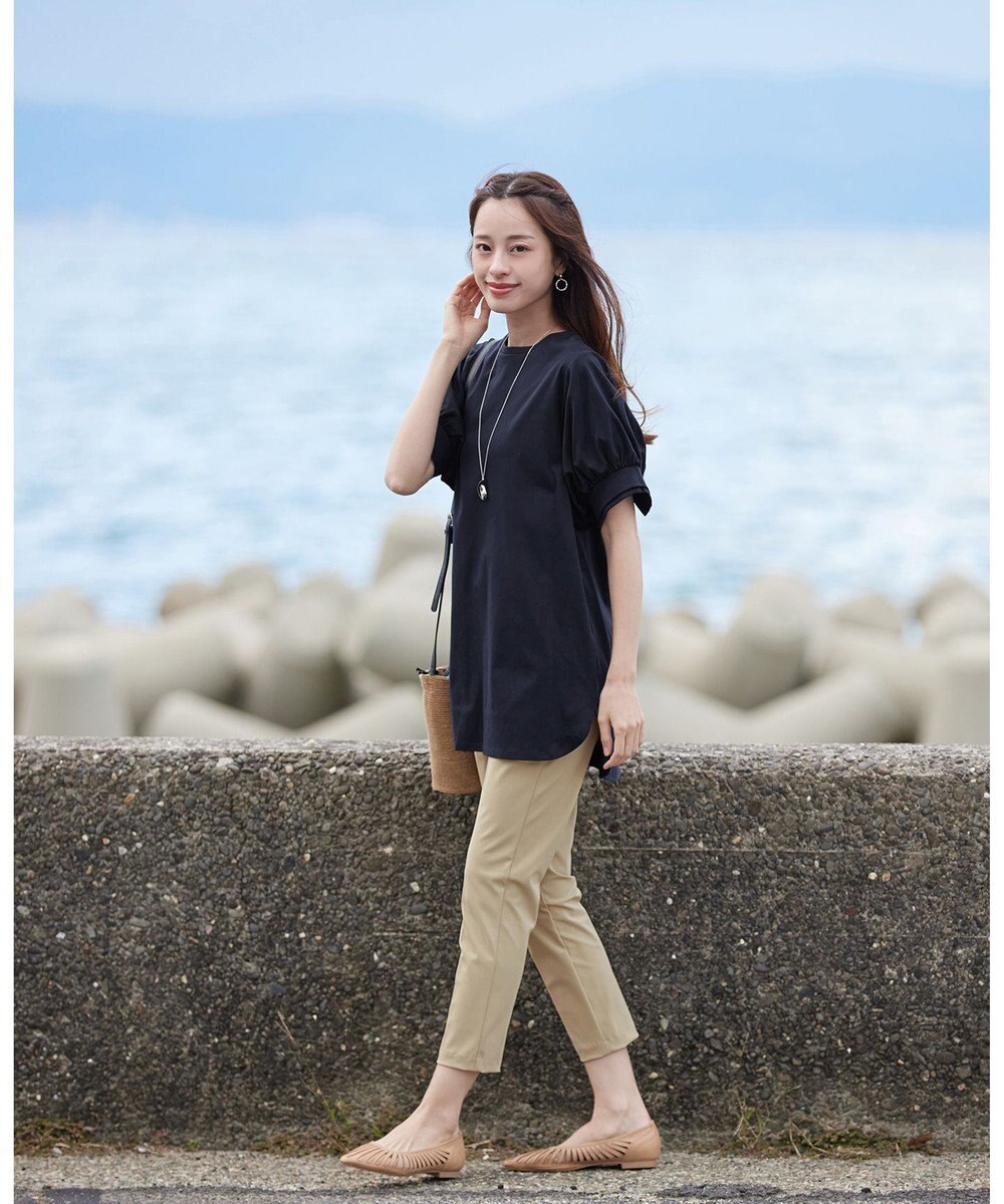 Tiaclasse 【小倉優子さん着用・日本製・洗える】サーラドライ・テーパードパンツ 