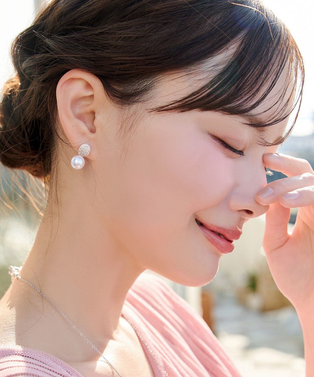 Tiaclasse 【金属アレルギー対応】グリッターパールピアス・イヤリング 