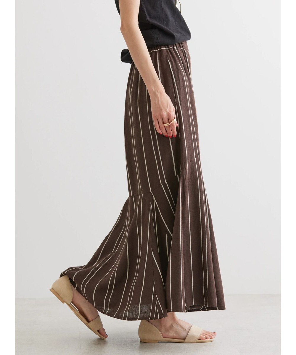AMERICAN HOLIC リネンブレンドストライプマーメードスカート 