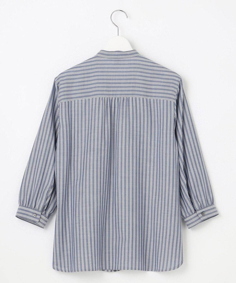 J.PRESS LADIES L 【洗える】ウォッシャブルキュプラツイル バンドカラー ブラウス 