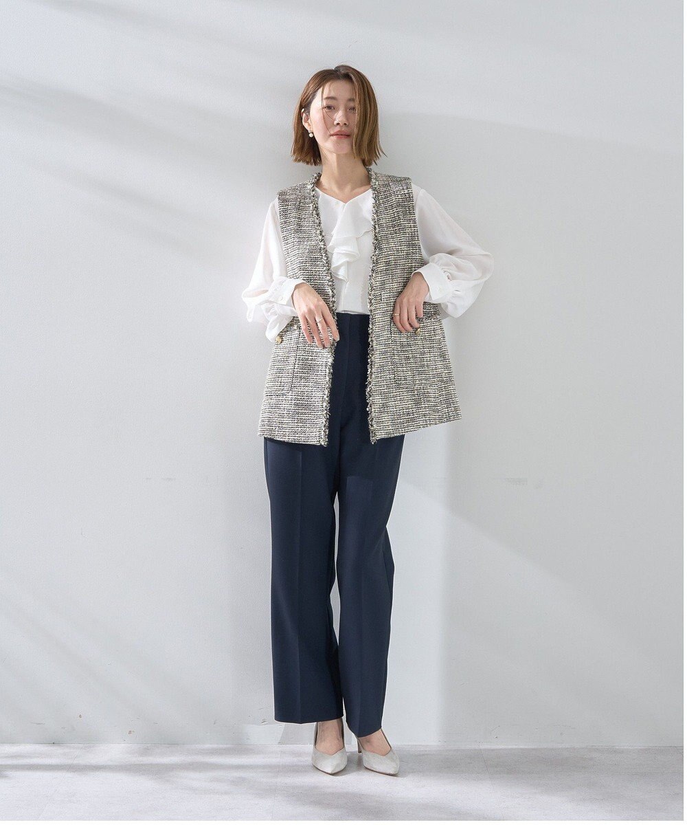 YECCA VECCA サイドベルテッドハイウエストパンツ 