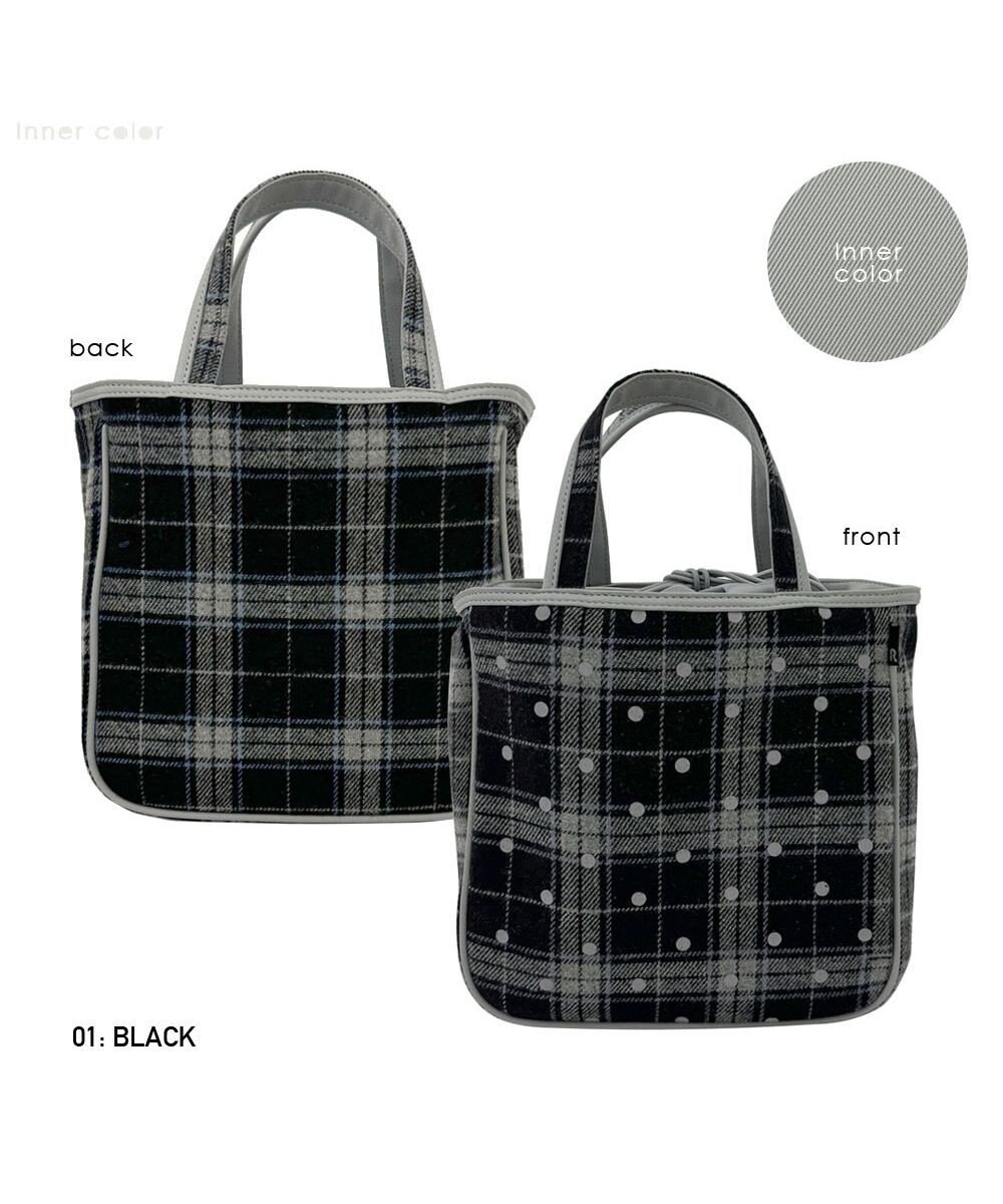 ROOTOTE 1344【フェルト生地】LT.スクエア.ドットチェック-A 