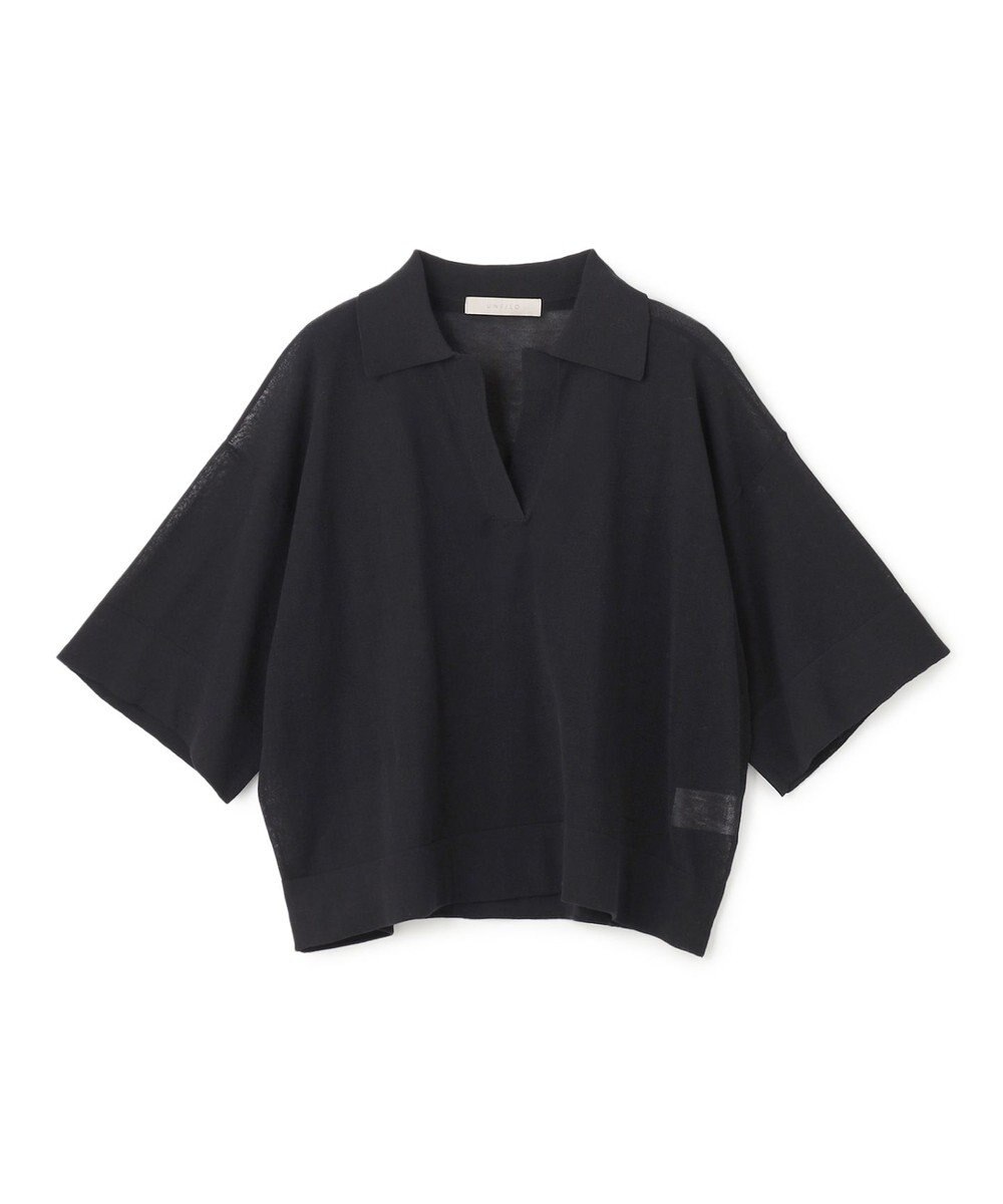 UNFILO フロスティコットン スキッパーニット 