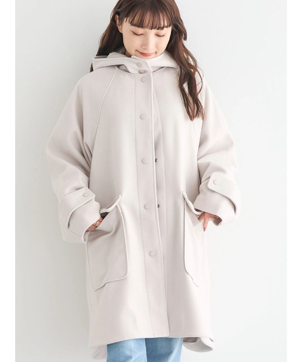 AMERICAN HOLIC 中空ＦＩＢＥＲ２ＷＡＹフード付きコート 