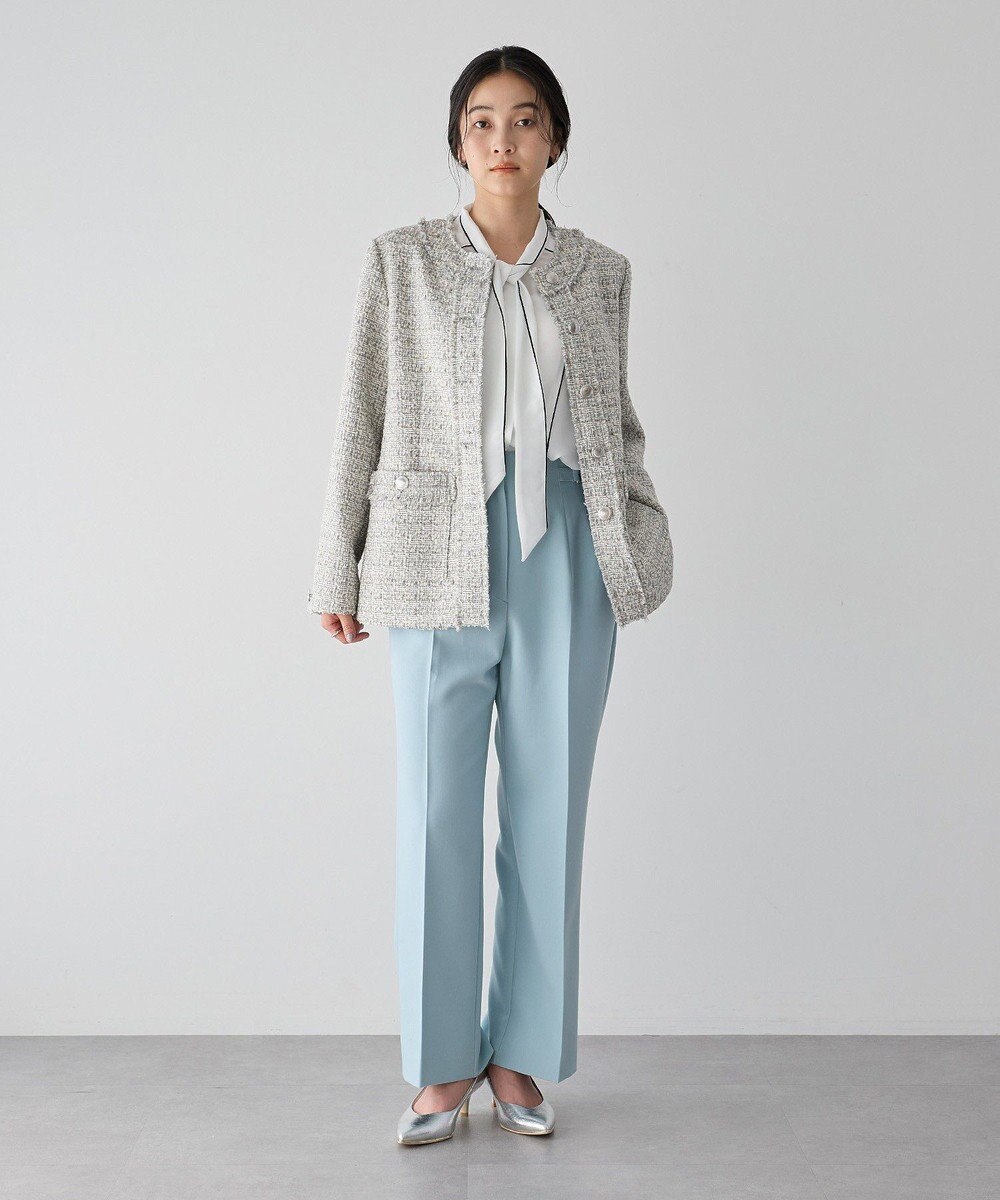 YECCA VECCA サイドベルテッドハイウエストパンツ 