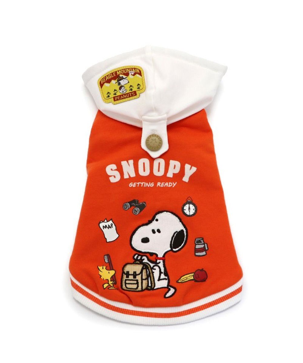 PET PARADISE スヌーピーおでかけ柄 パーカー  《オレンジ》小型犬 