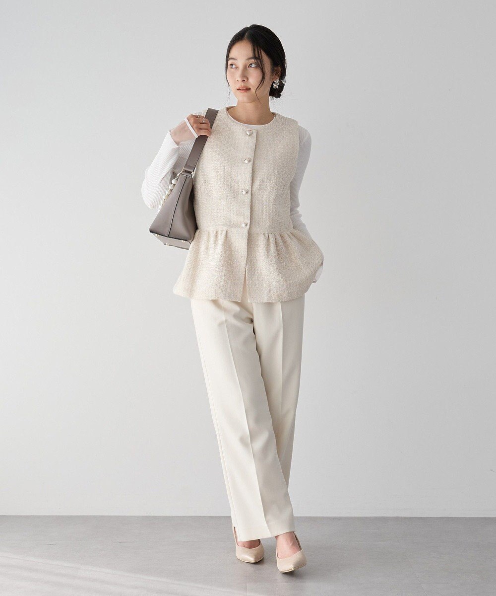 YECCA VECCA サイドベルテッドハイウエストパンツ 