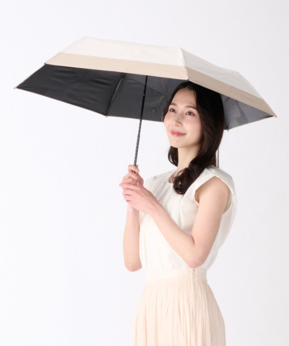 MOONBAT 【遮光100％/晴雨兼用】kowaza コワザ ライトウェイトカーボン ボーダー 折りたたみ傘 簡単に畳める傘 コンパクト 50cm 