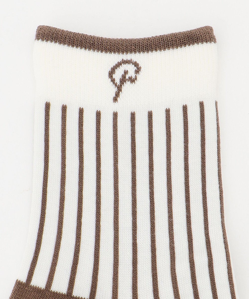 23区GOLF 【23Fondation】【WOMEN】ストライプ ショートソックス 