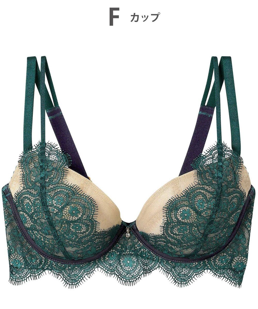 AMPHI ブラジャー 谷間メイク カップ上辺が浮きにくい Gカップまで対応 大きいサイズ 【Glama-Rich グラマリッチ ボリュームUPタイプ】 ブラ BYJ302 アンフィ／ワコール 