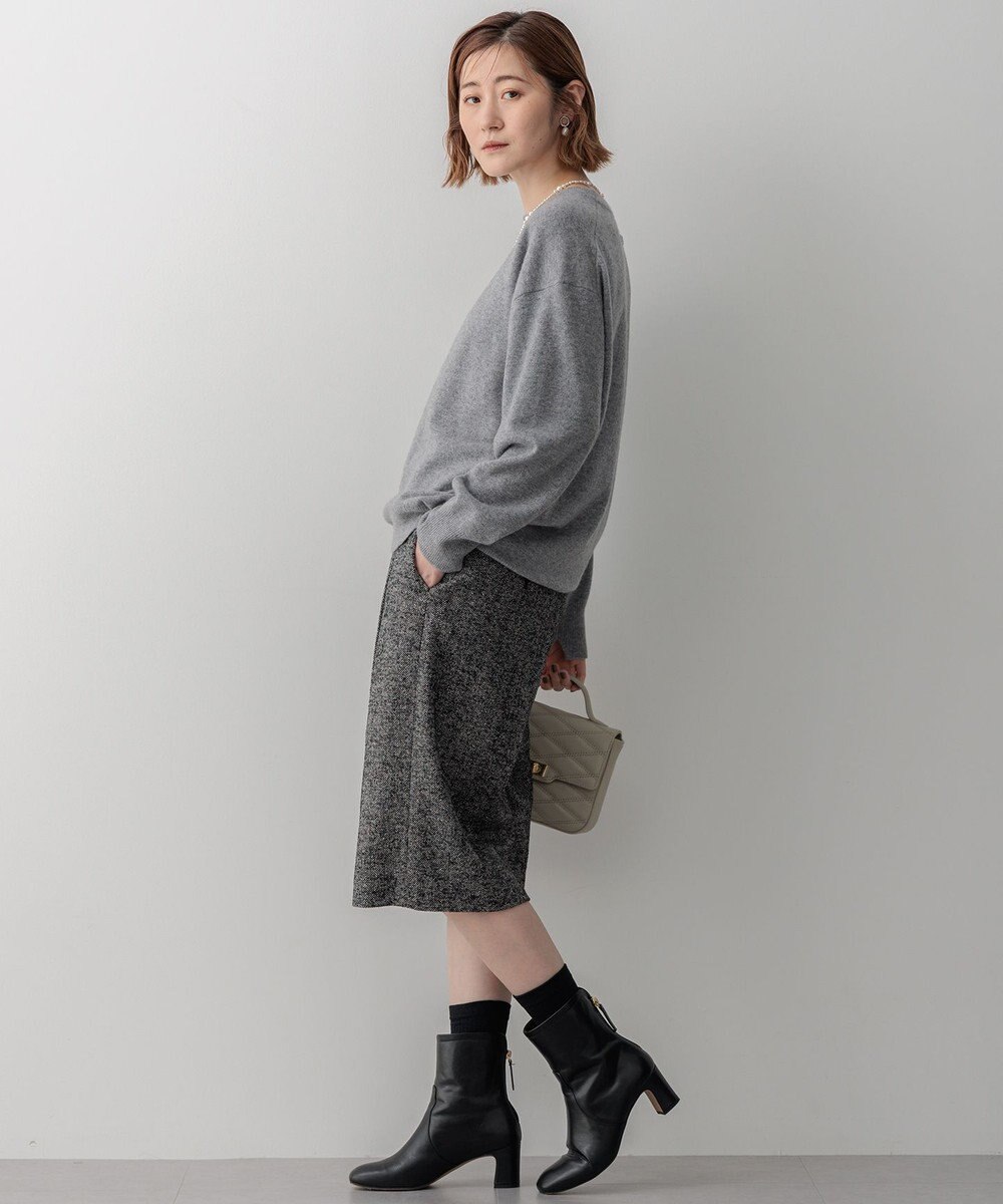 23区 【Oggi2月号掲載/洗える】ピュアカシミヤ クルーネック ニット 