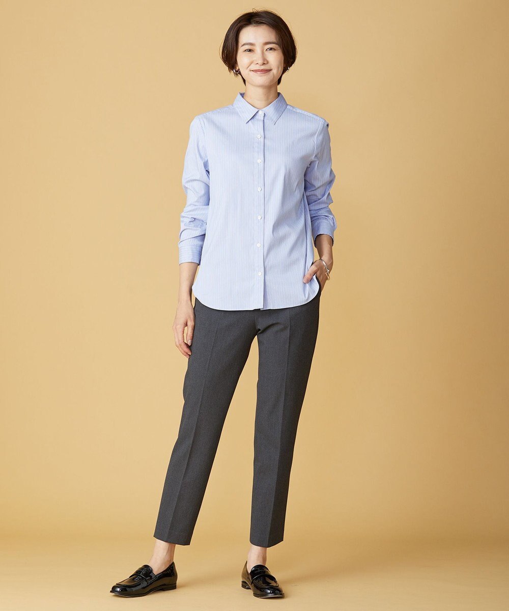 J.PRESS LADIES L 【洗える】アルガンシルク テーパード パンツ 